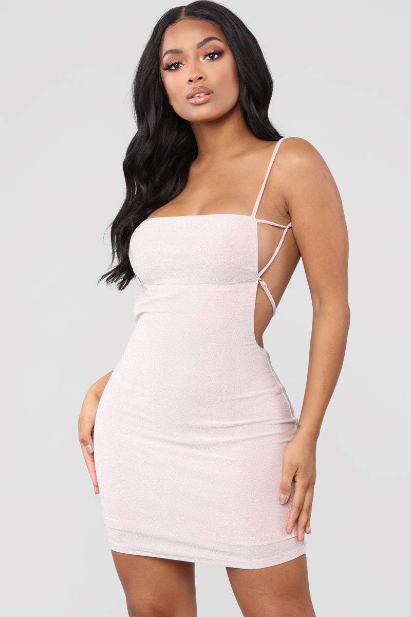 Shining On Mini Dress Light Pink