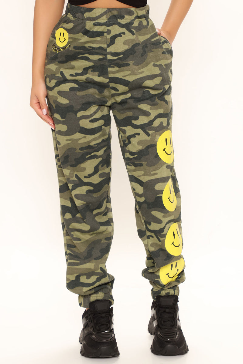 Be Happy Camo Joggers Olive Fashion Nova Pants Fashion Nova