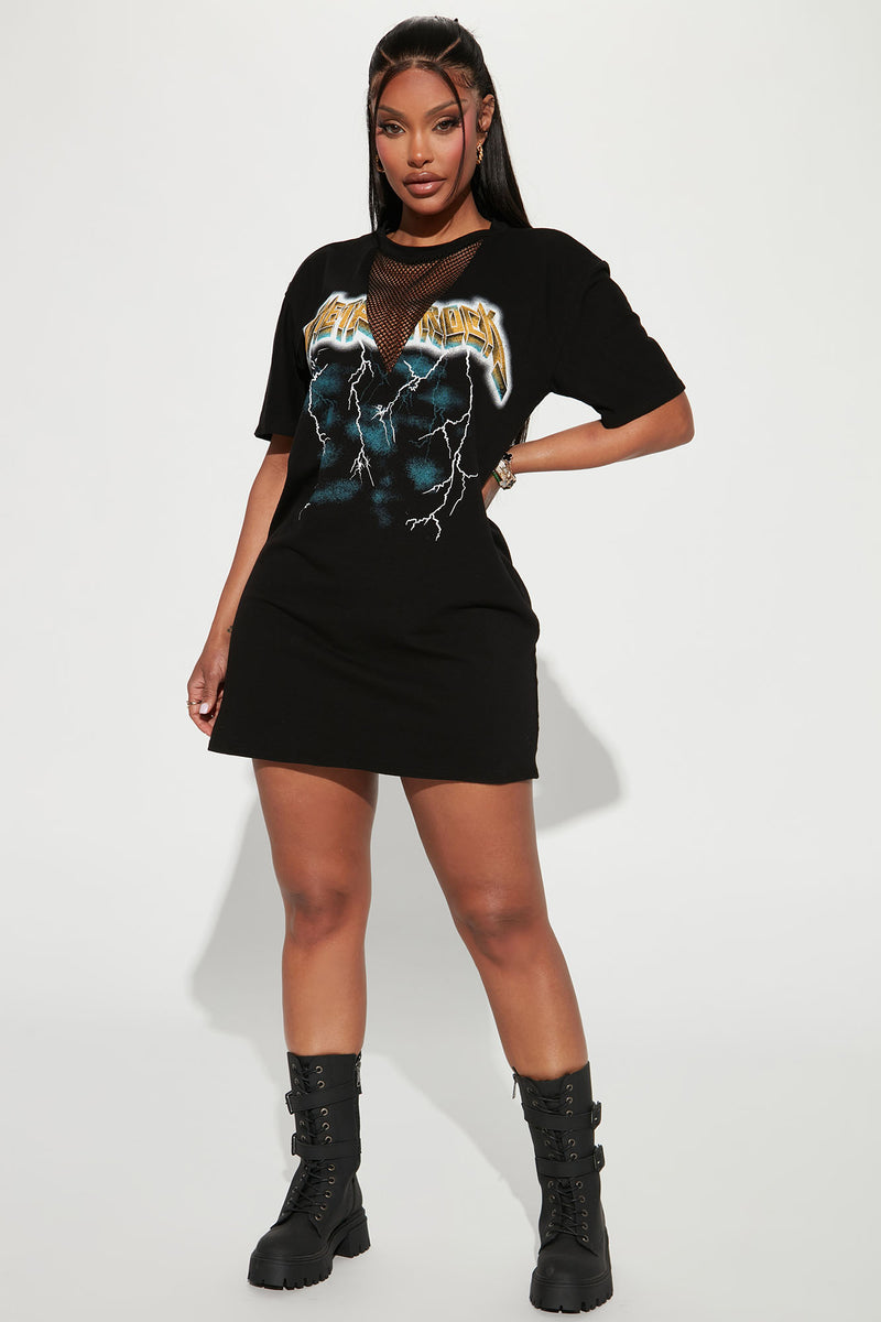 Metal Rock TShirt Dress Fashion Nova, Dresses