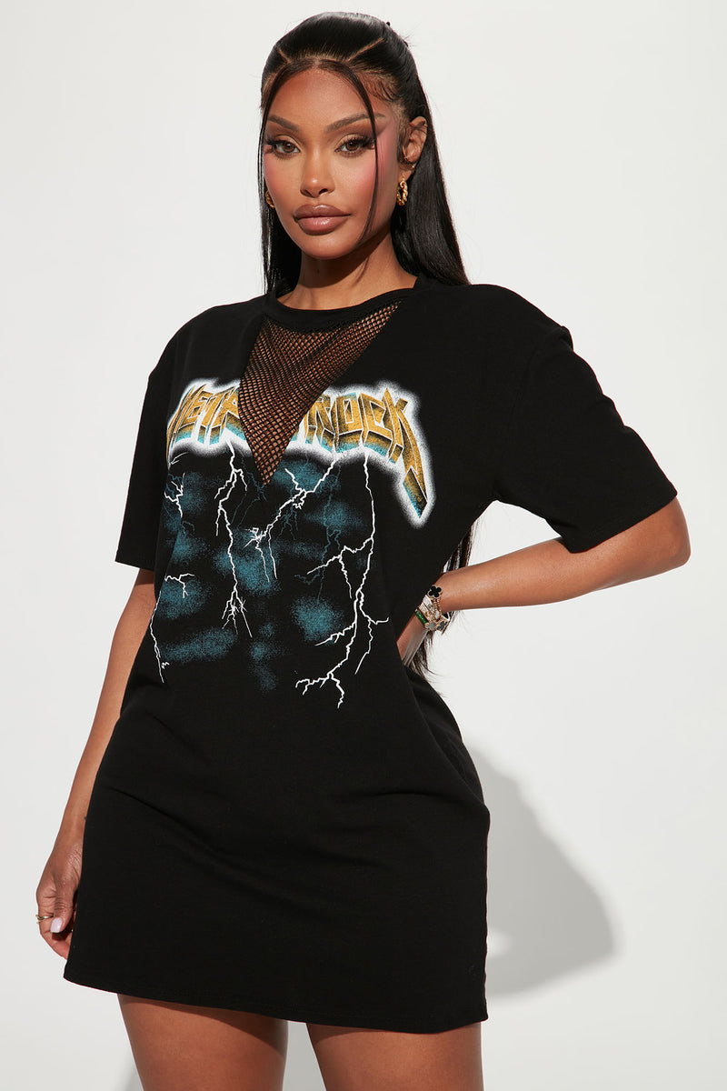 Metal Rock TShirt Dress Fashion Nova, Dresses