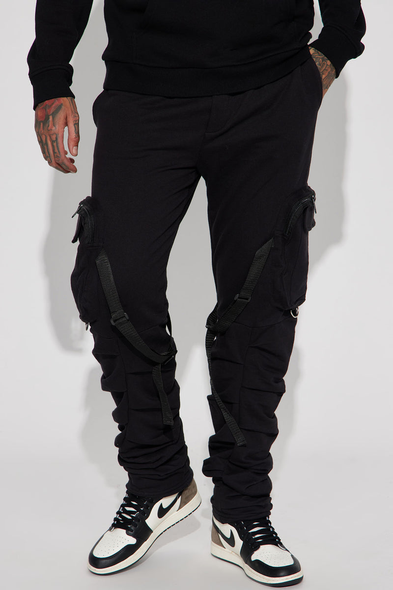 Arrange The Time Cargo Pants - Black | Fashion Nova, Mens Fleece