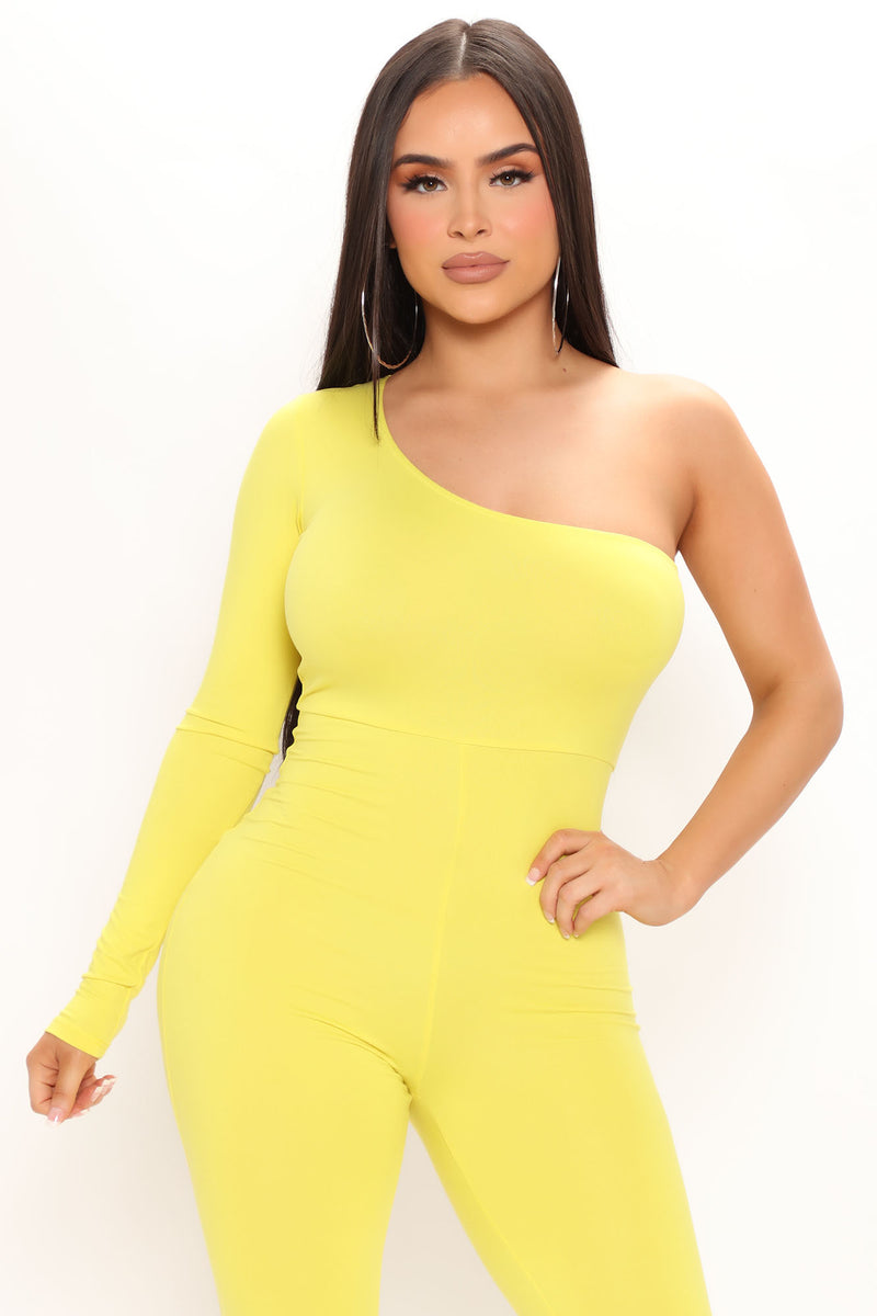 Back It Up Jumpsuit Yellow