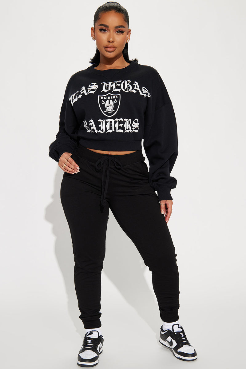 Las Vegas Raiders Cropped Sweatshirt Black
