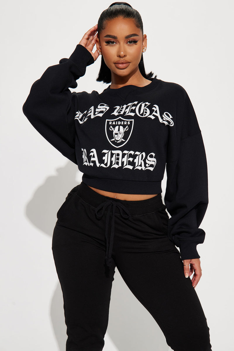 Raiders crop clearance top hoodie