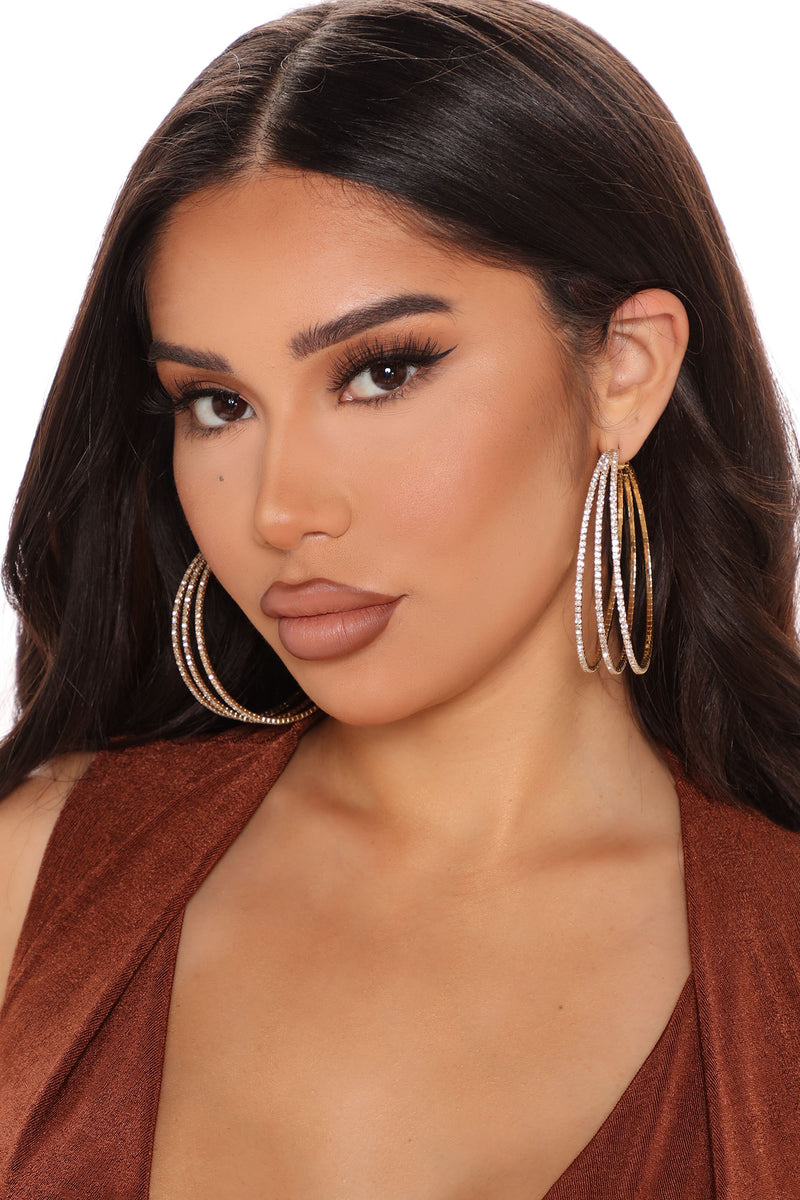 Hoop earrings cheap fashion nova