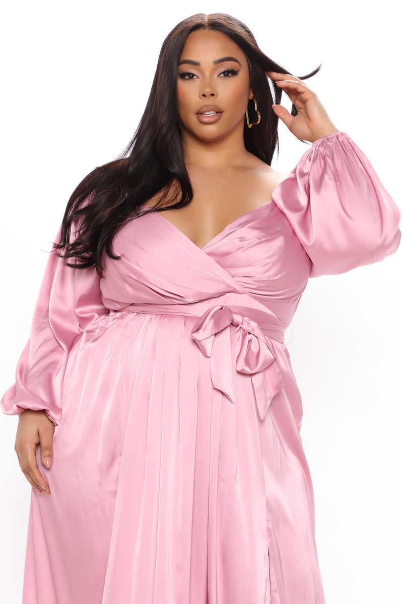 Beautiful Moments Satin Maxi Dress