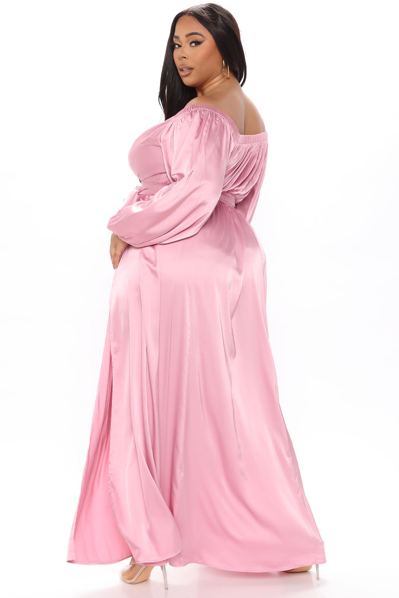 Beautiful Moments Satin Maxi Dress