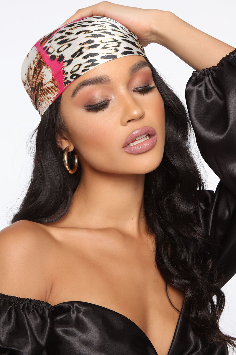 Mixed Emotions Head Scarf Fuchsia Fashion Nova Accessories