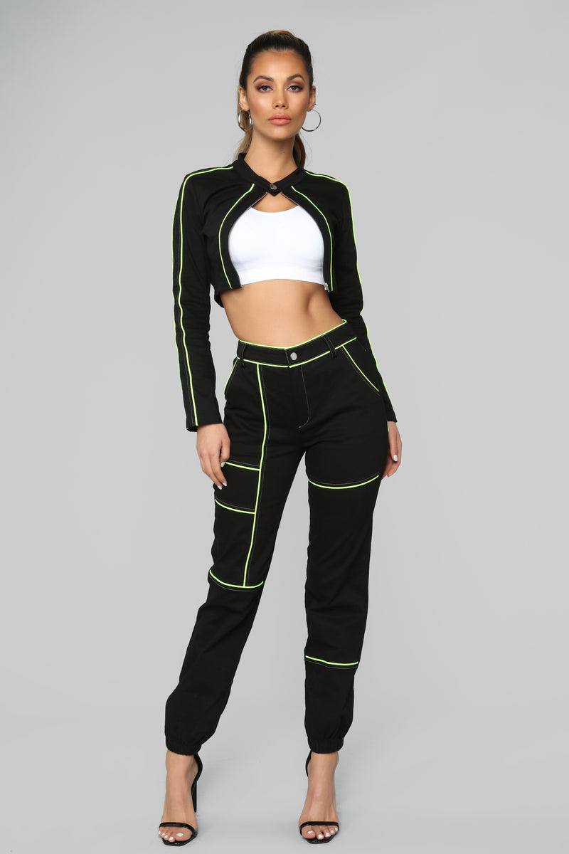 Black and neon outfits hot sale