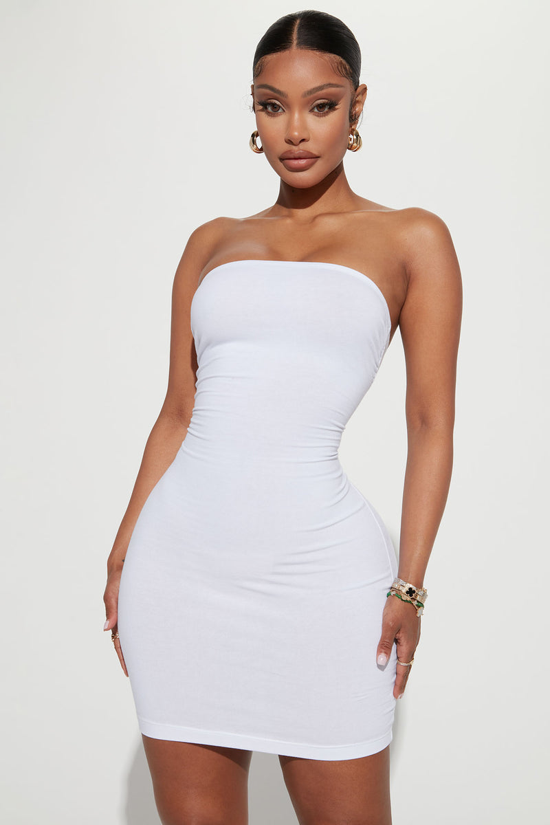 White tube top dress hotsell