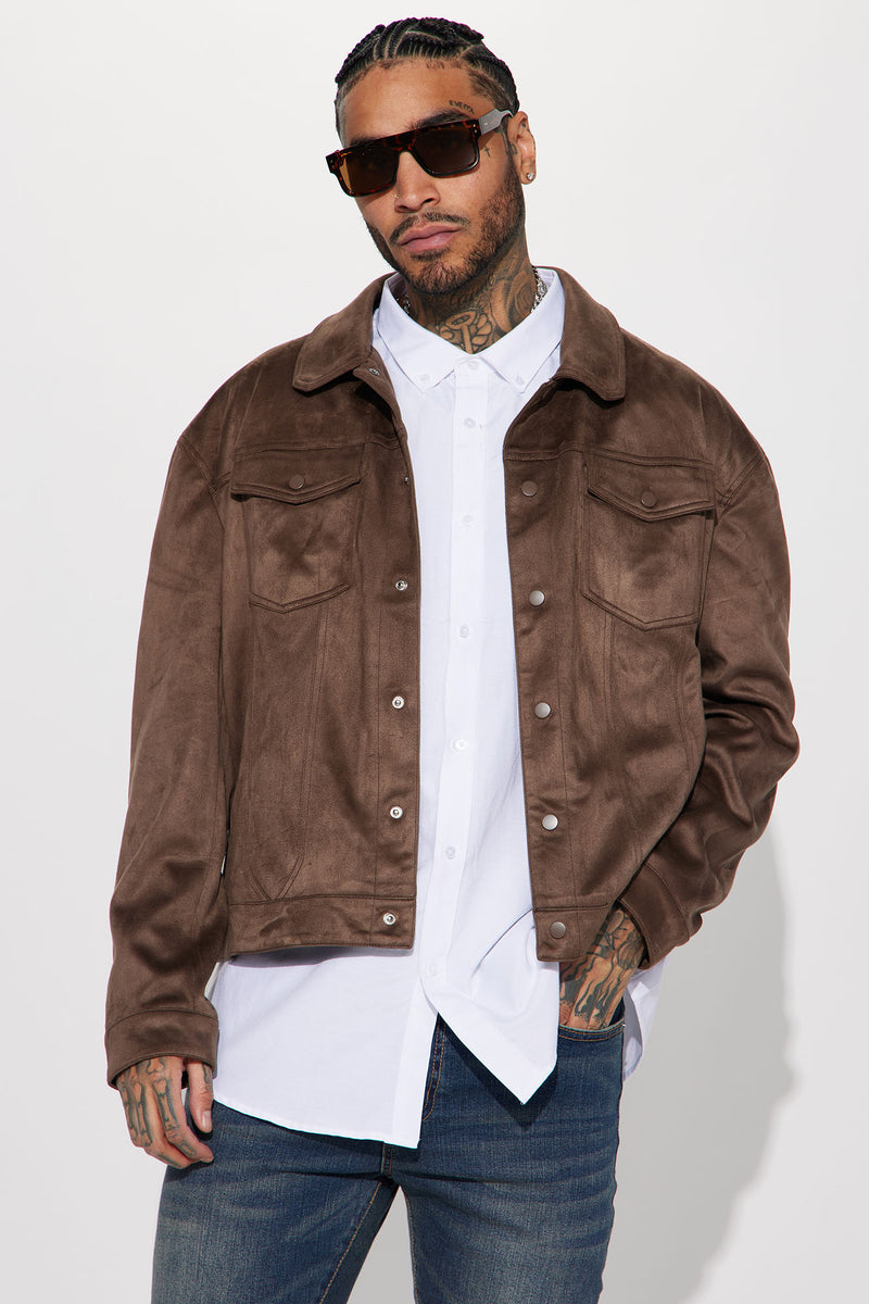 Sherpa Trucker Jacket - Tan, Fashion Nova, Mens Jackets