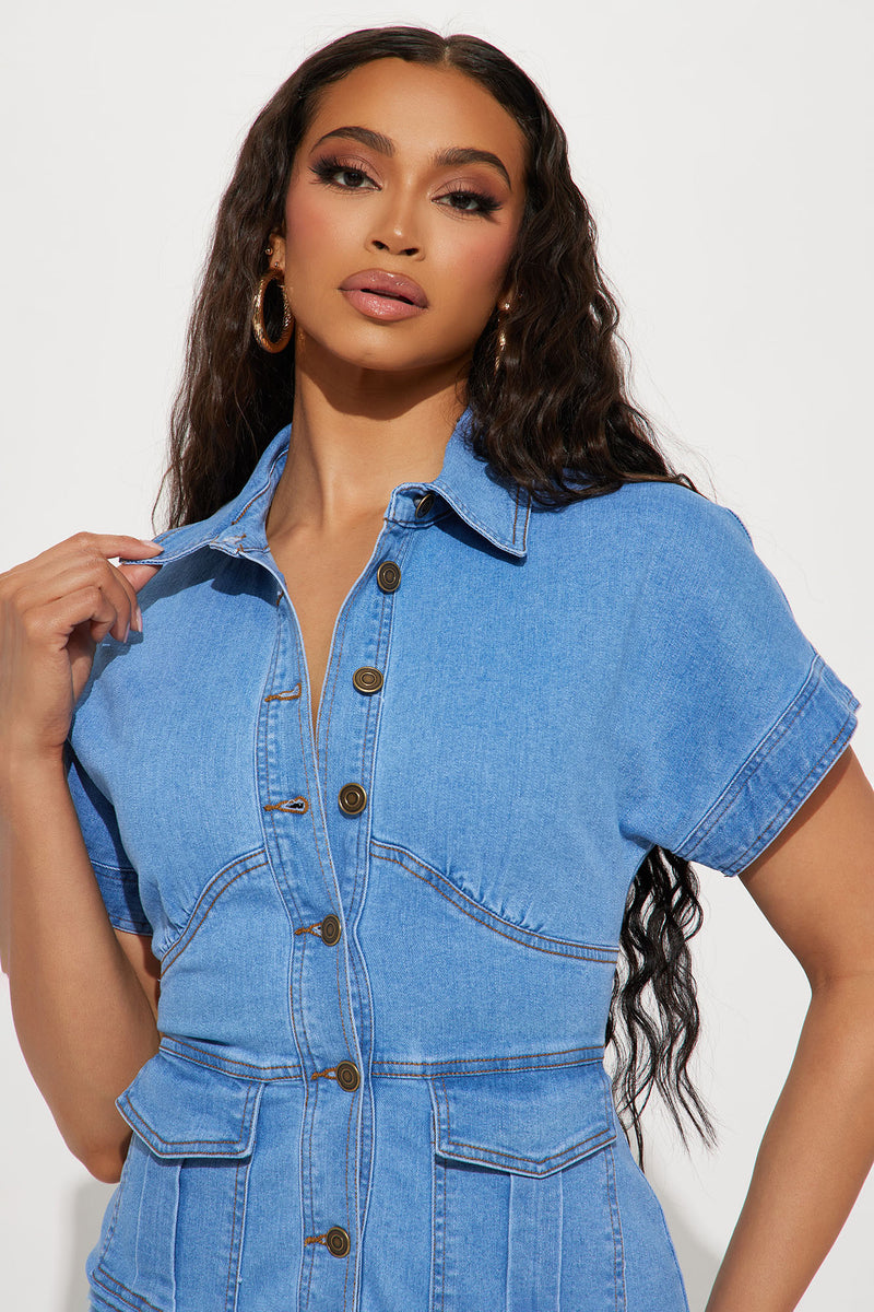 Cidney Denim Mini Dress
