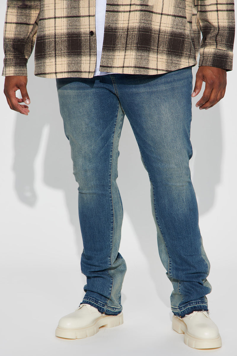 Continental Postbud auktion Low Key Skinny Stacked Flare Jeans - Vintage Blue Wash | Fashion Nova, Mens  Jeans | Fashion Nova