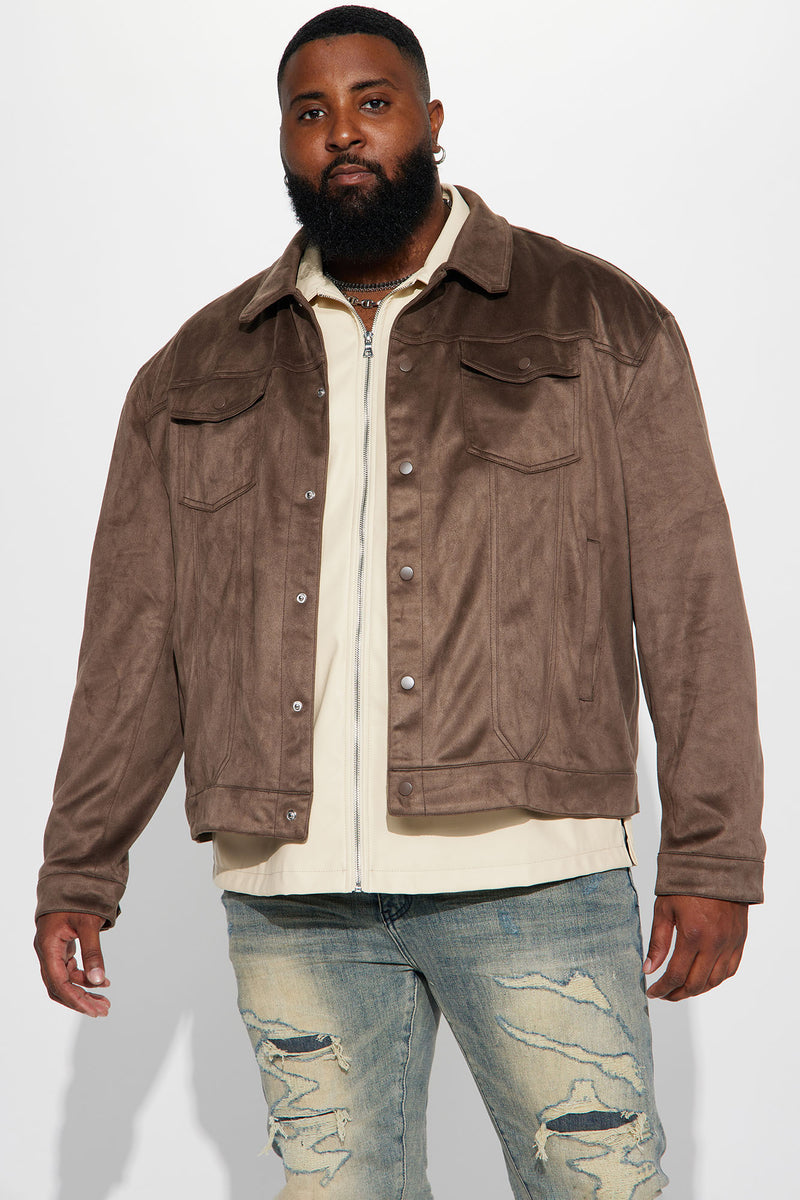 The suede store sherpa trucker jacket