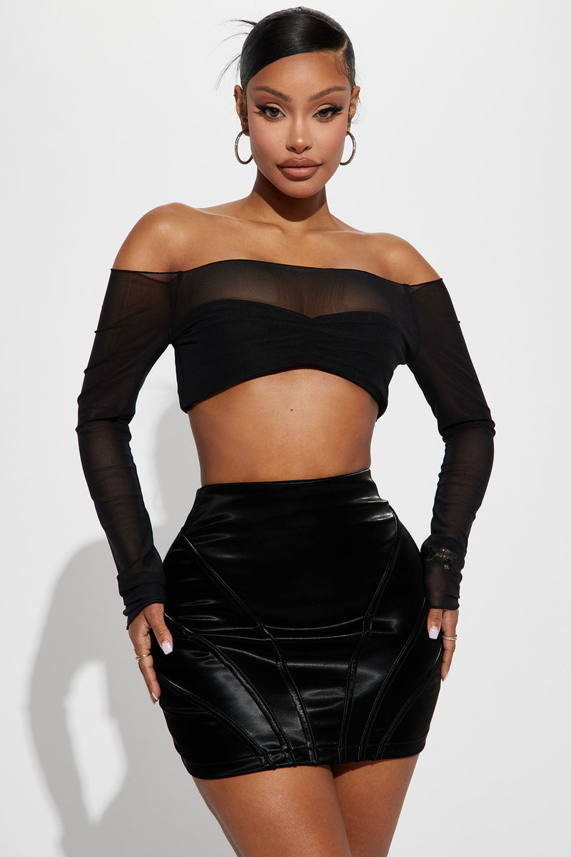 She s Sweet Mesh Top Black Fashion Nova Knit Tops Fashion