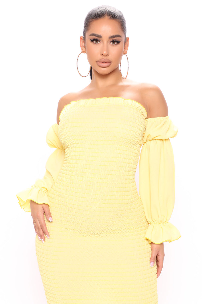 Fashion nova sales yellow dress