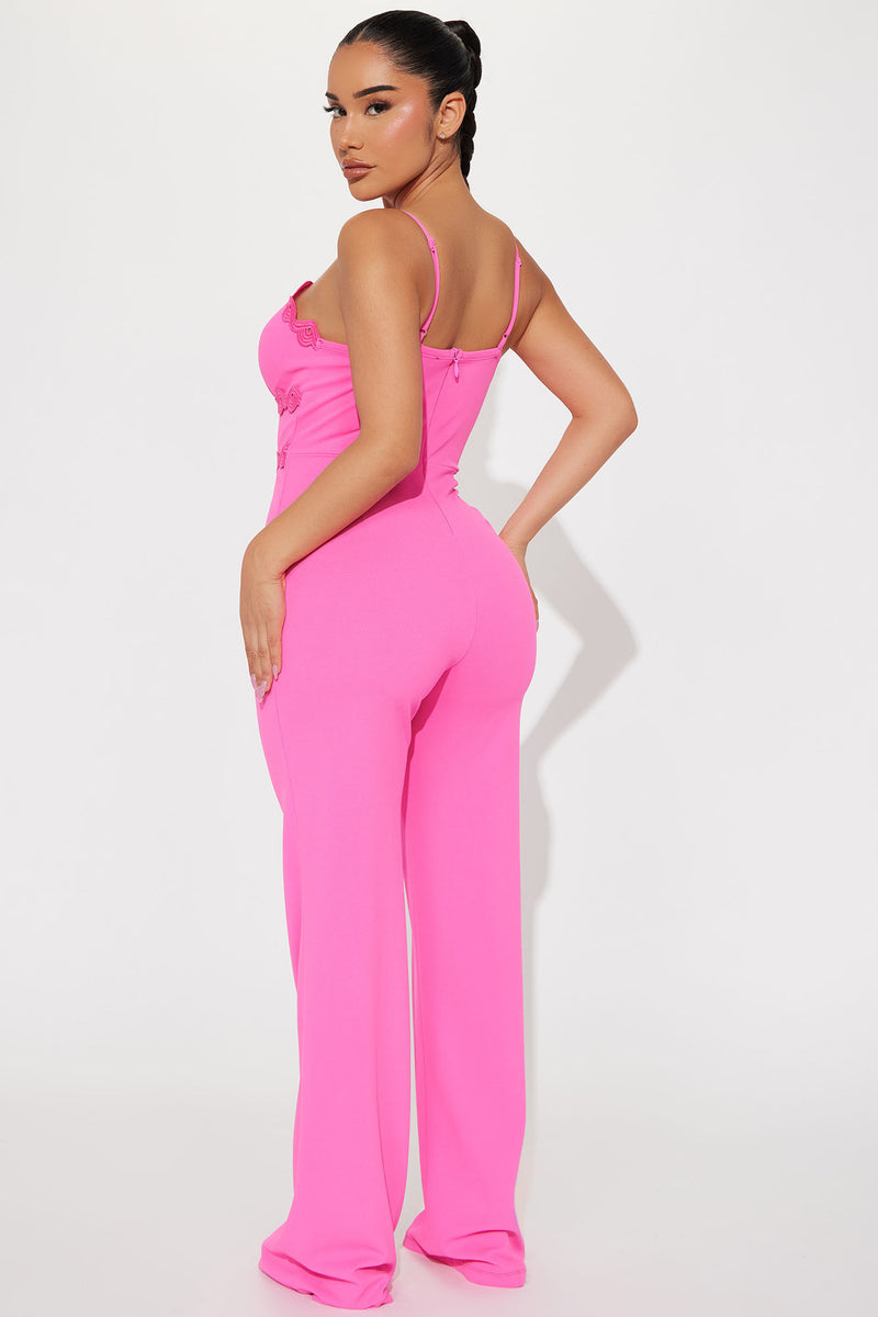 Reese Jumpsuit Hot Pink Fashion Nova Jumpsuits Fashion Nova