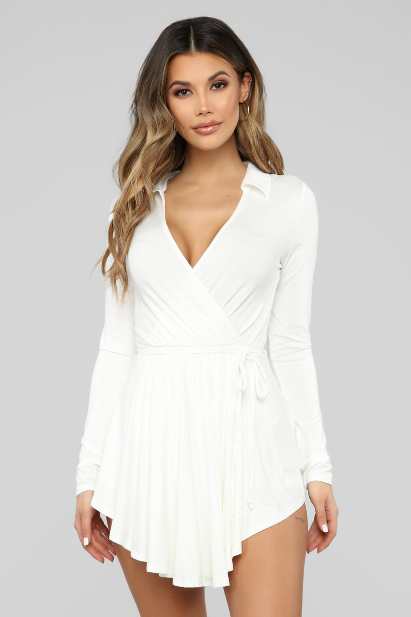 Laura Skort Romper Ivory