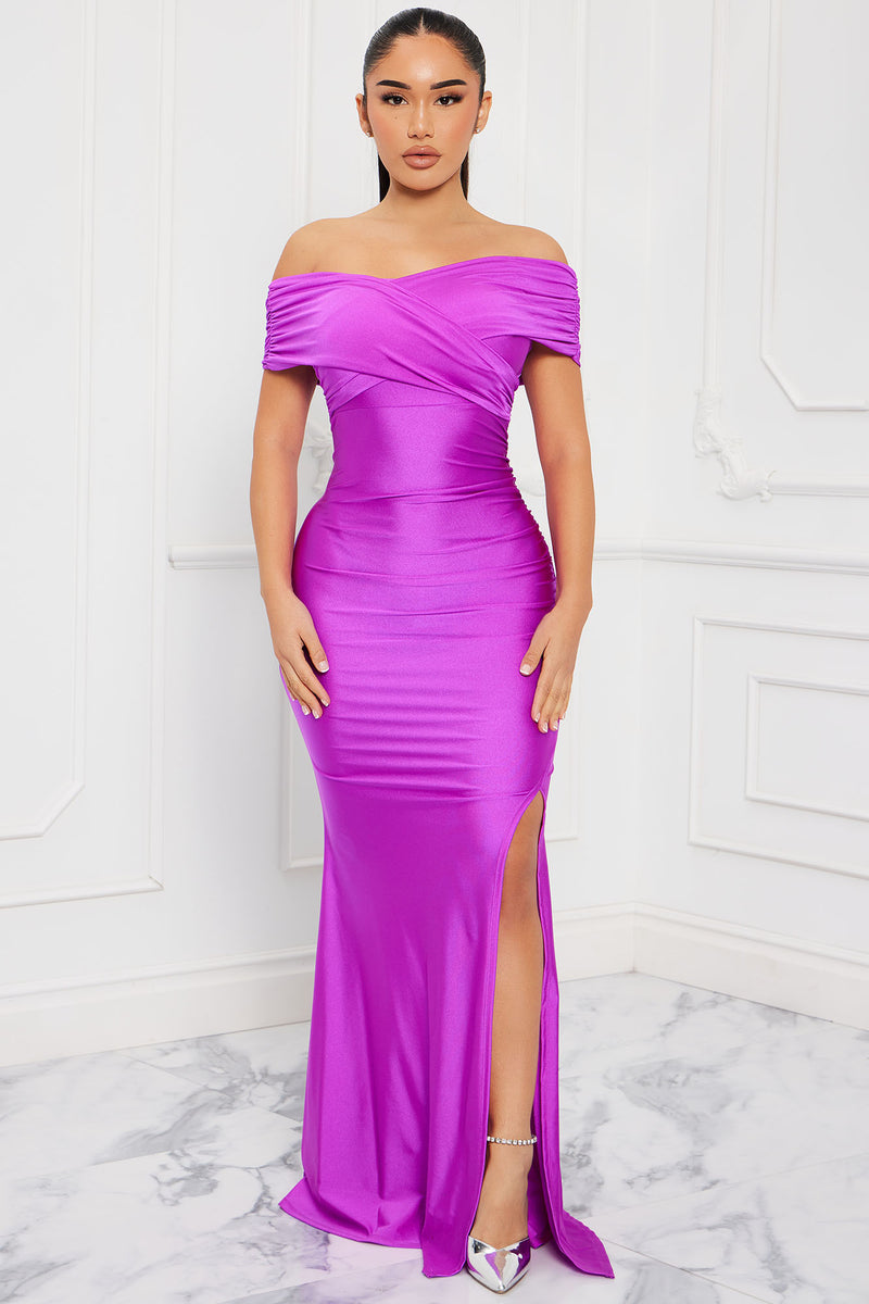 Fashion nova purple maxi dress clearance