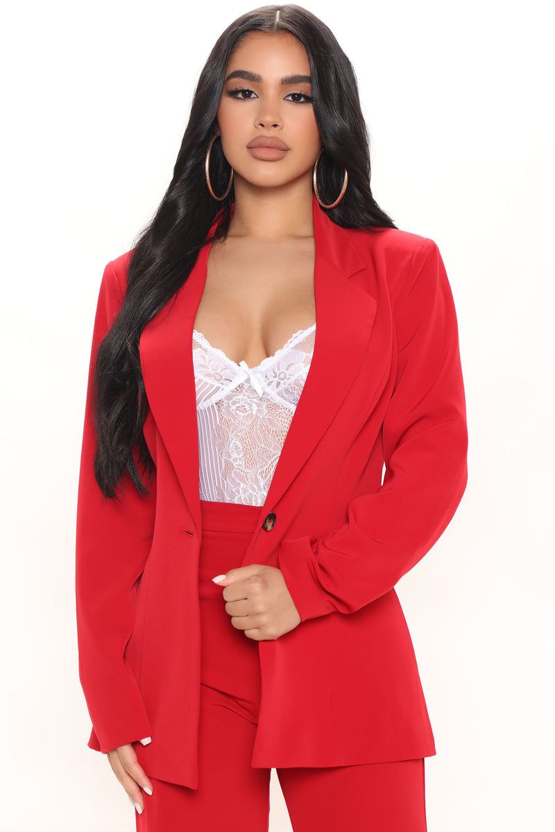 Fashion nova clearance red blazer