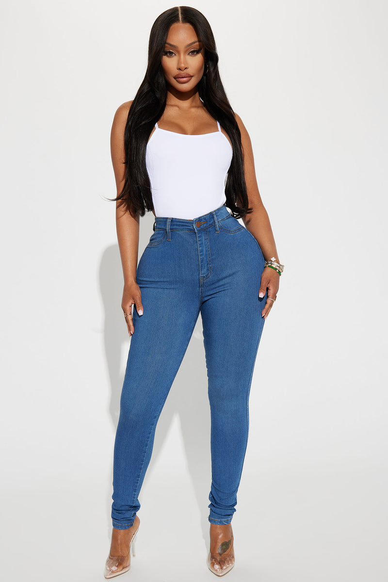 Classic High Waist Skinny Jeans - Medium Blue | Fashion Nova, | Fashion Nova