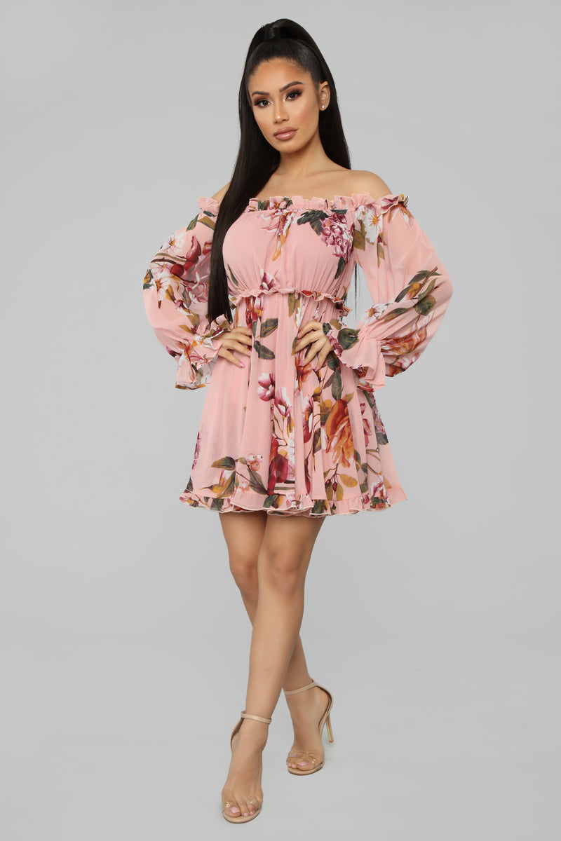Cultivate The Soul Floral Mini Dress Pink