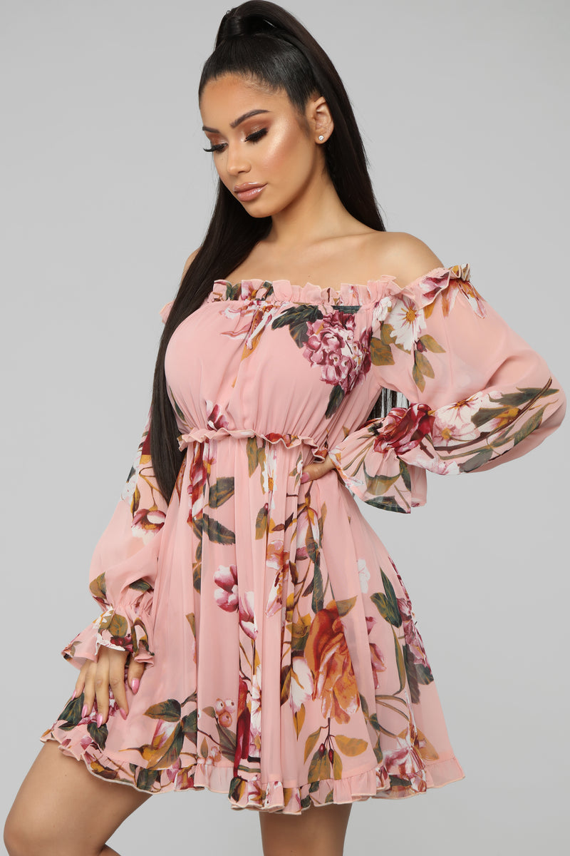 Cultivate The Soul Floral Mini Dress Pink