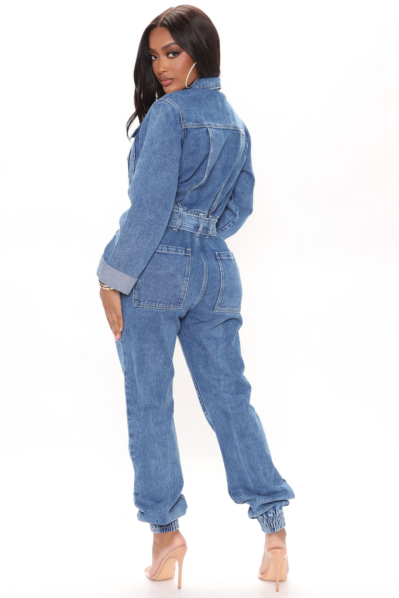 H and m 2025 denim boiler suit