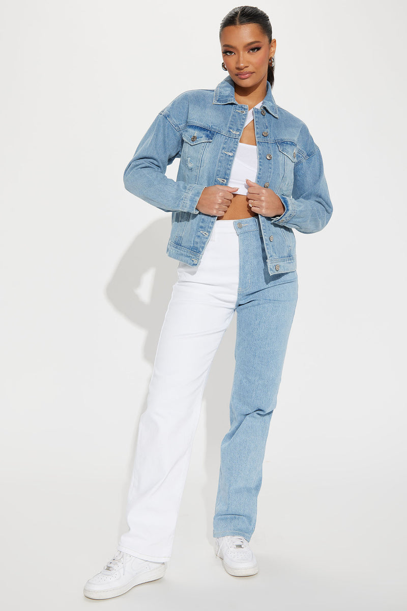 Light wash sales denim jacket