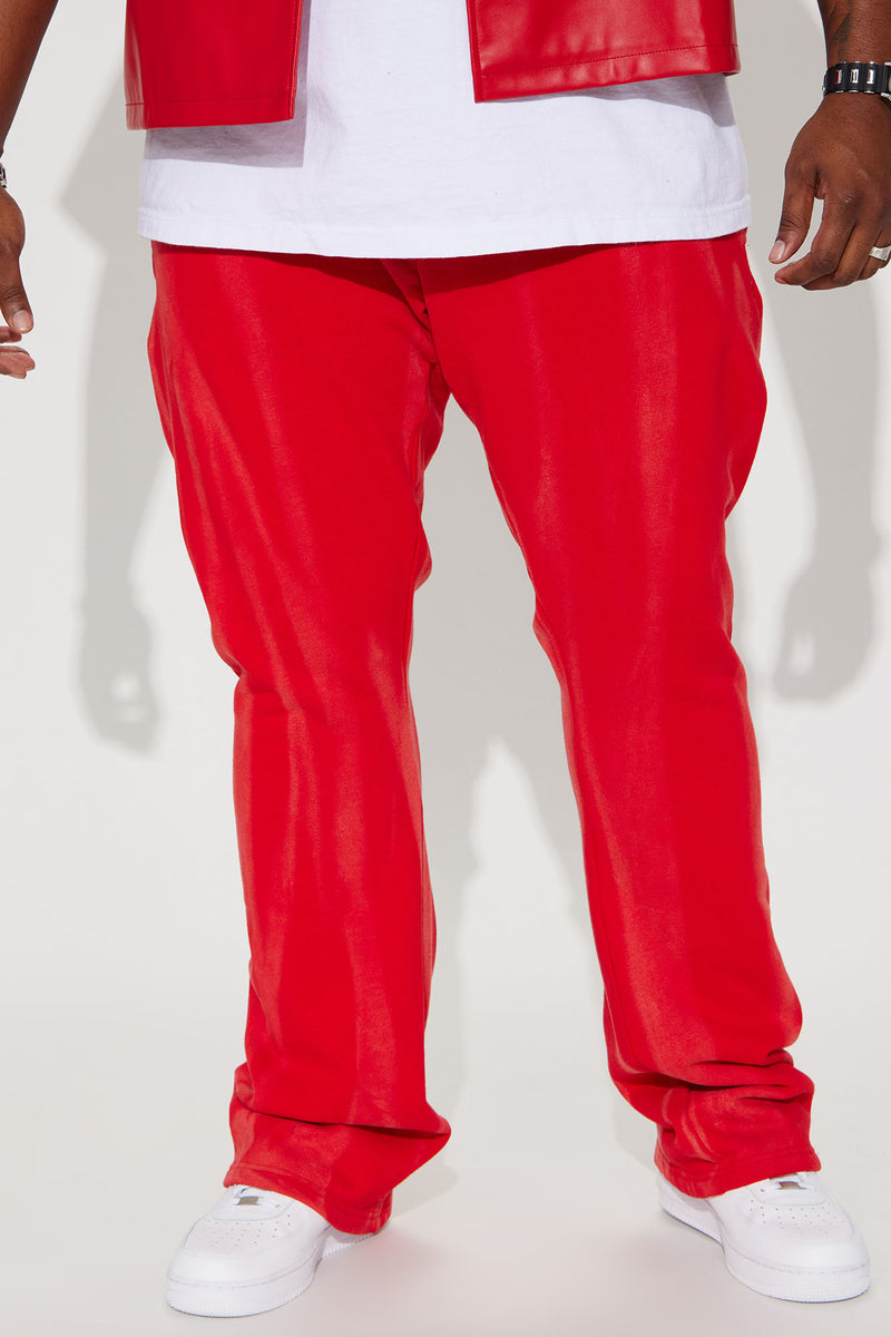 Red sweatpants clearance mens