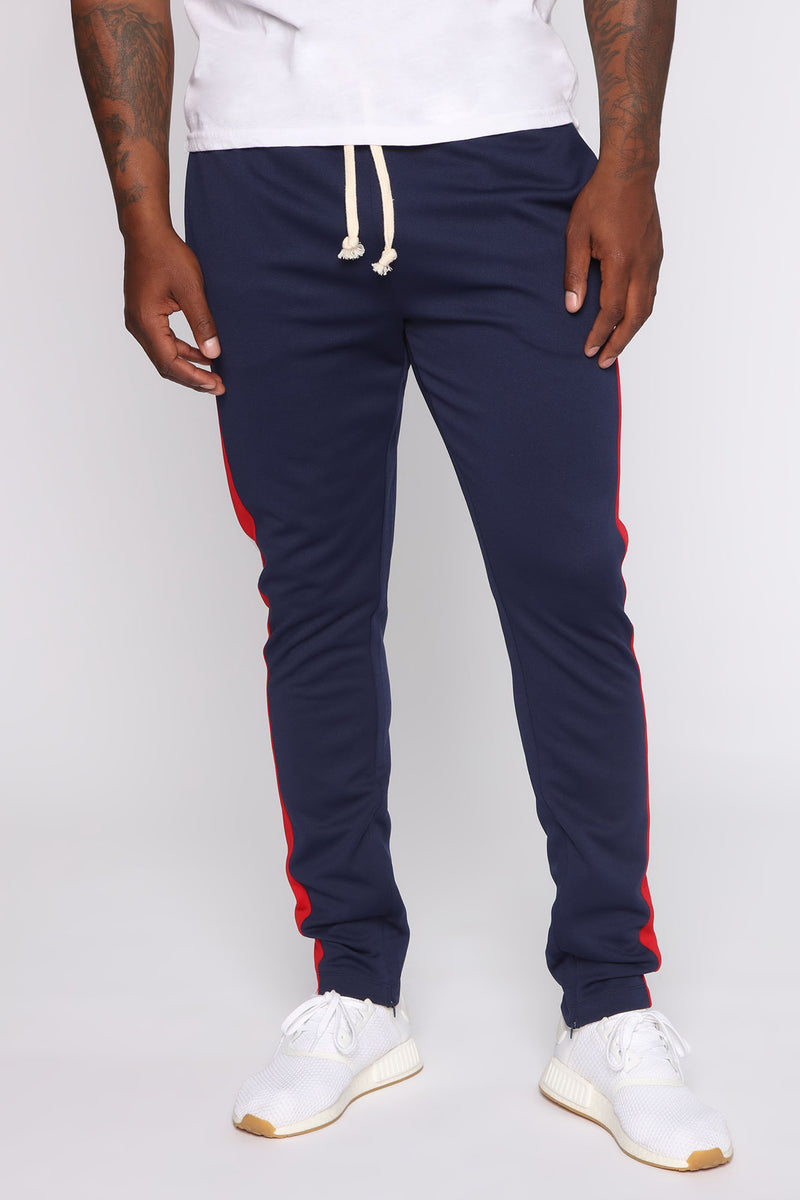 Retro V2 Track Pants Navy Multi Fashion Nova Mens Pants