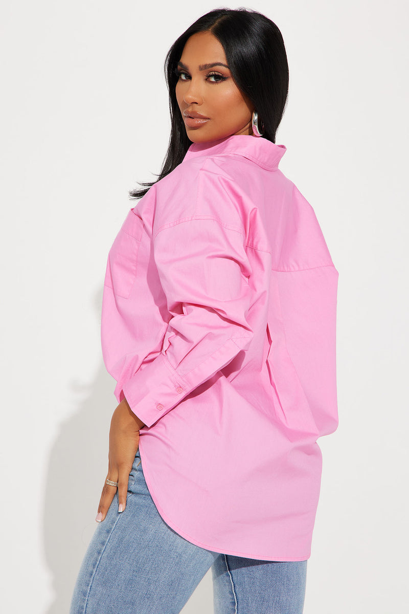 Oversized pink cheap shirt womens