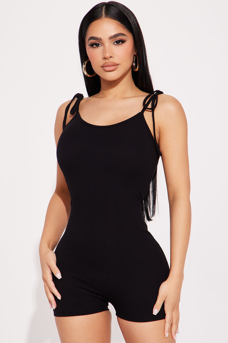 Mia Light Snatched Romper - Black | Fashion Nova, Rompers | Fashion Nova