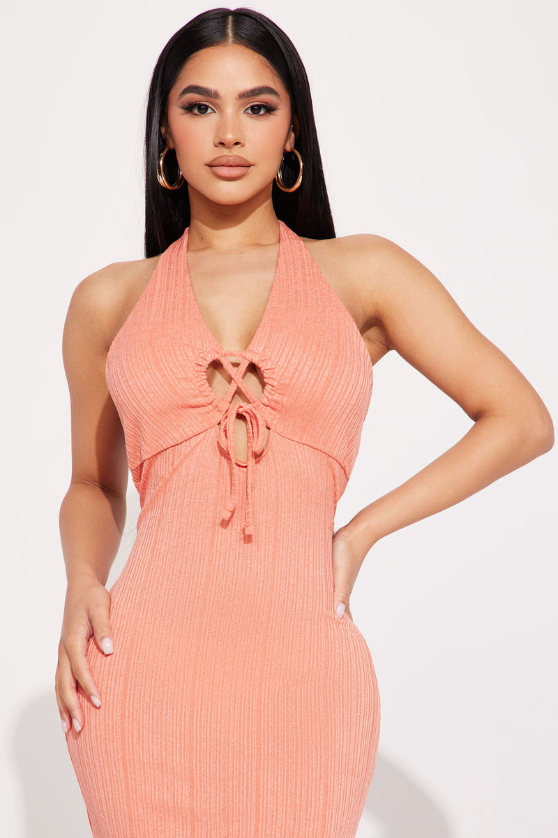 Fashion nova coral dress store