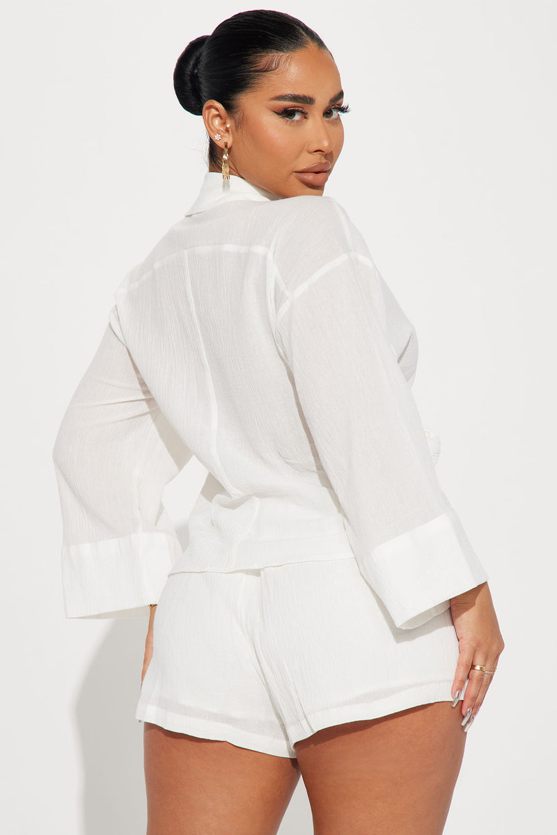 White short hot sale set