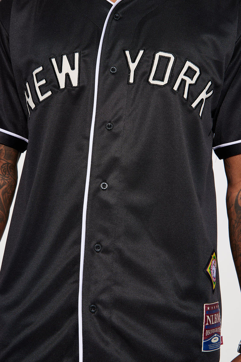 New York Black Yankees Baseball Jersey - Black