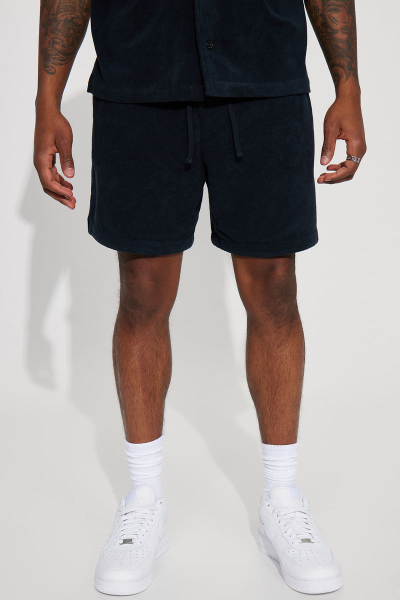 Dipped Terry Knit Shorts Black Fashion Nova Mens Fleece