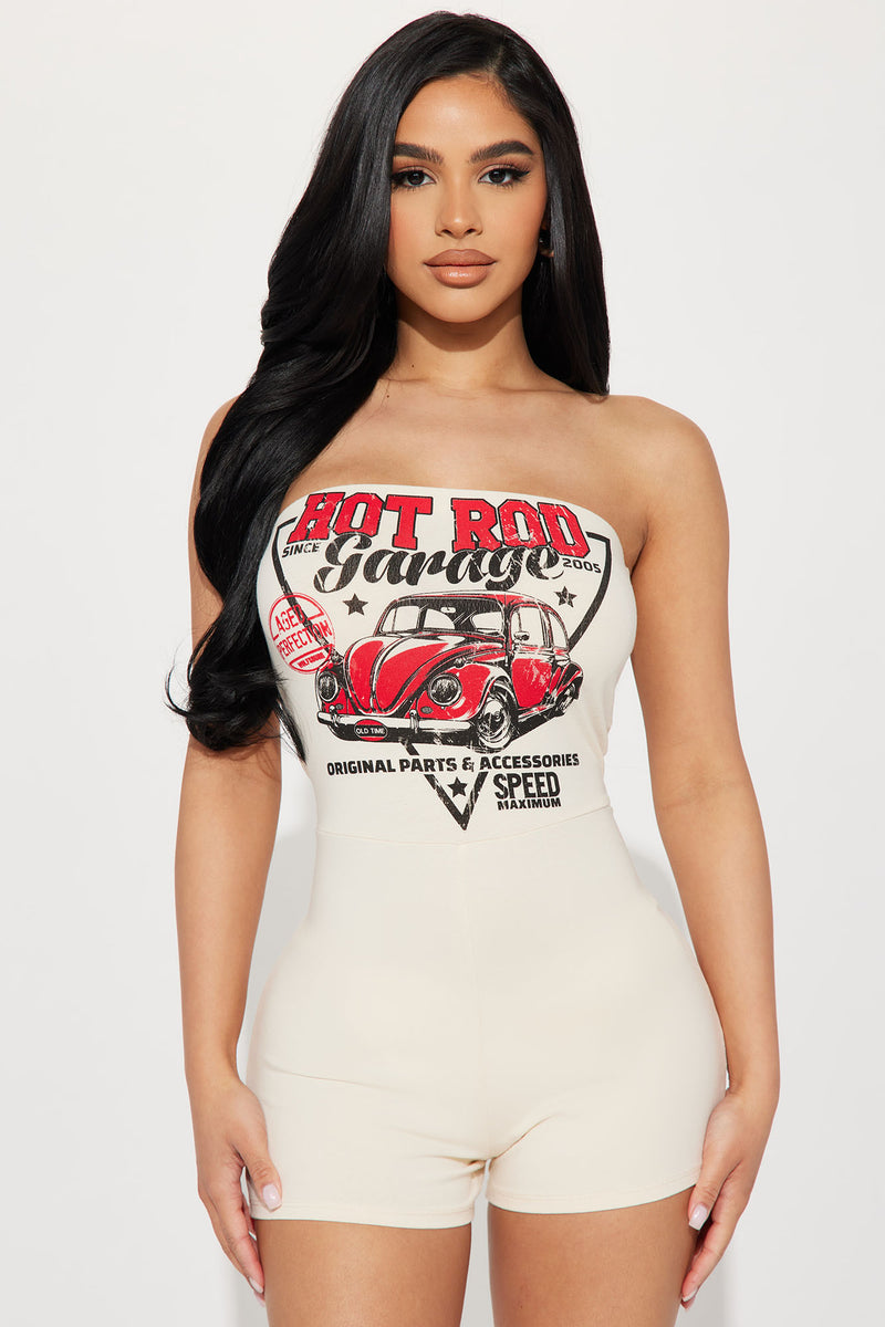 Fashion nova black and white online jumpsuit