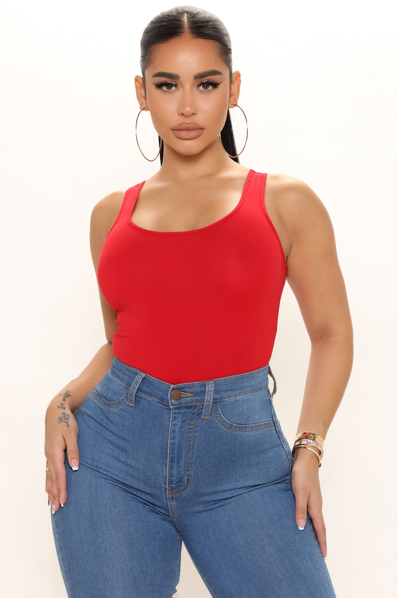 Maliah Bodysuit Red Fashion Nova, Basic Tops & Bodysuits Fashion Nova