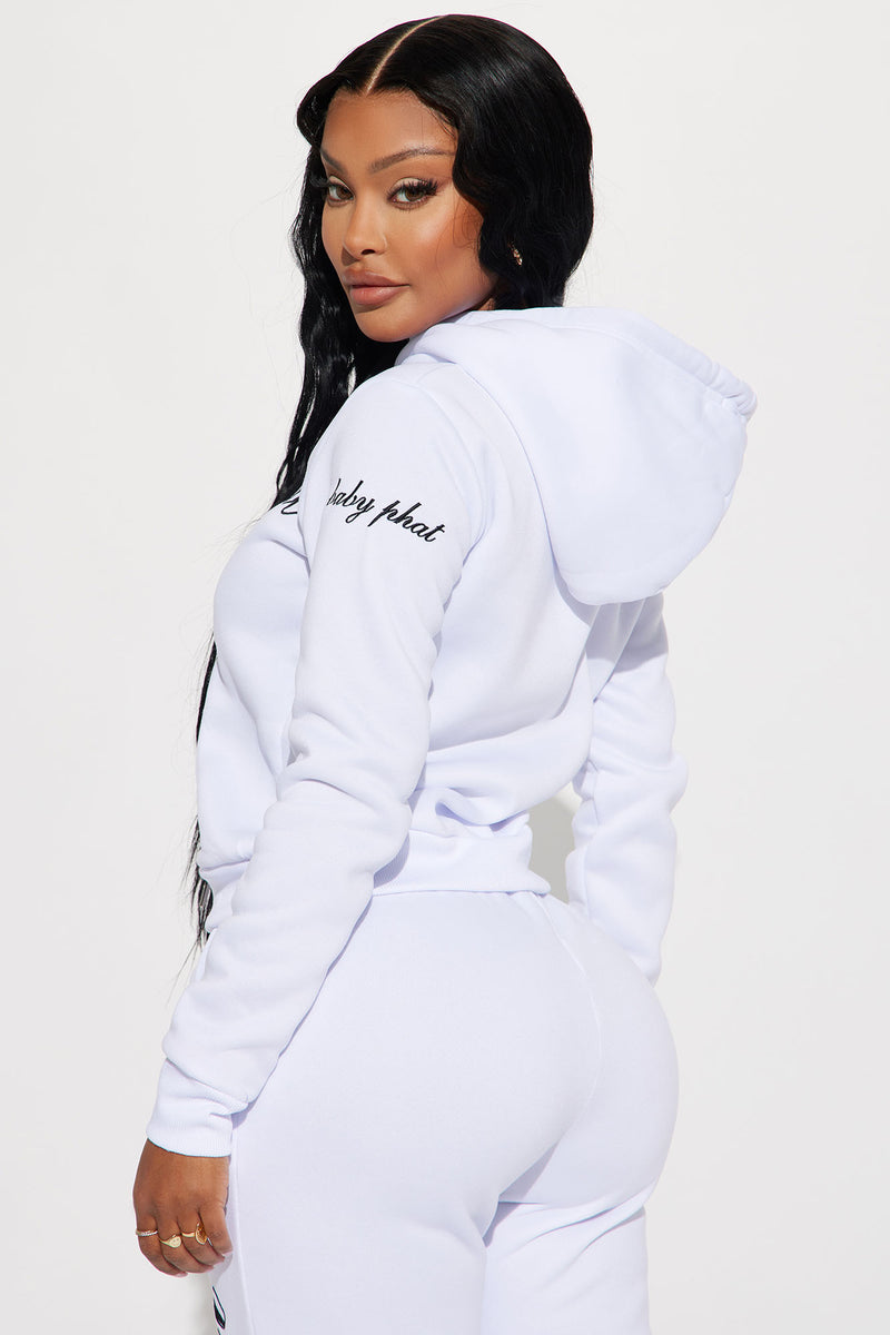 White baby top hoodie