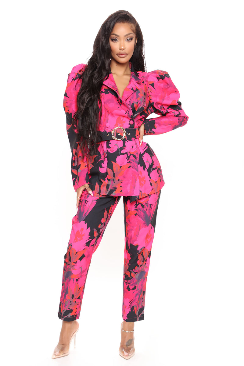 Best For Last Floral Blazer Set - Pink/combo | Fashion Nova, Matching ...