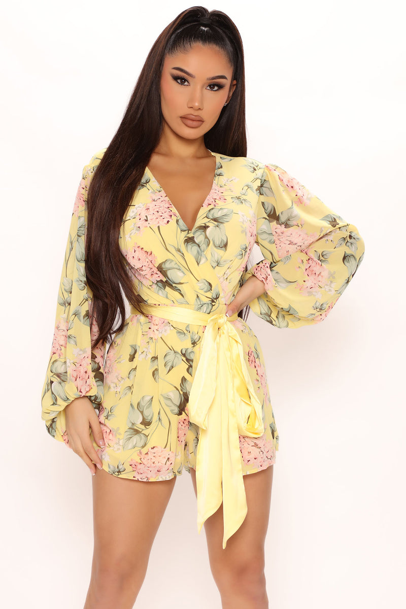 Yellow discount long romper