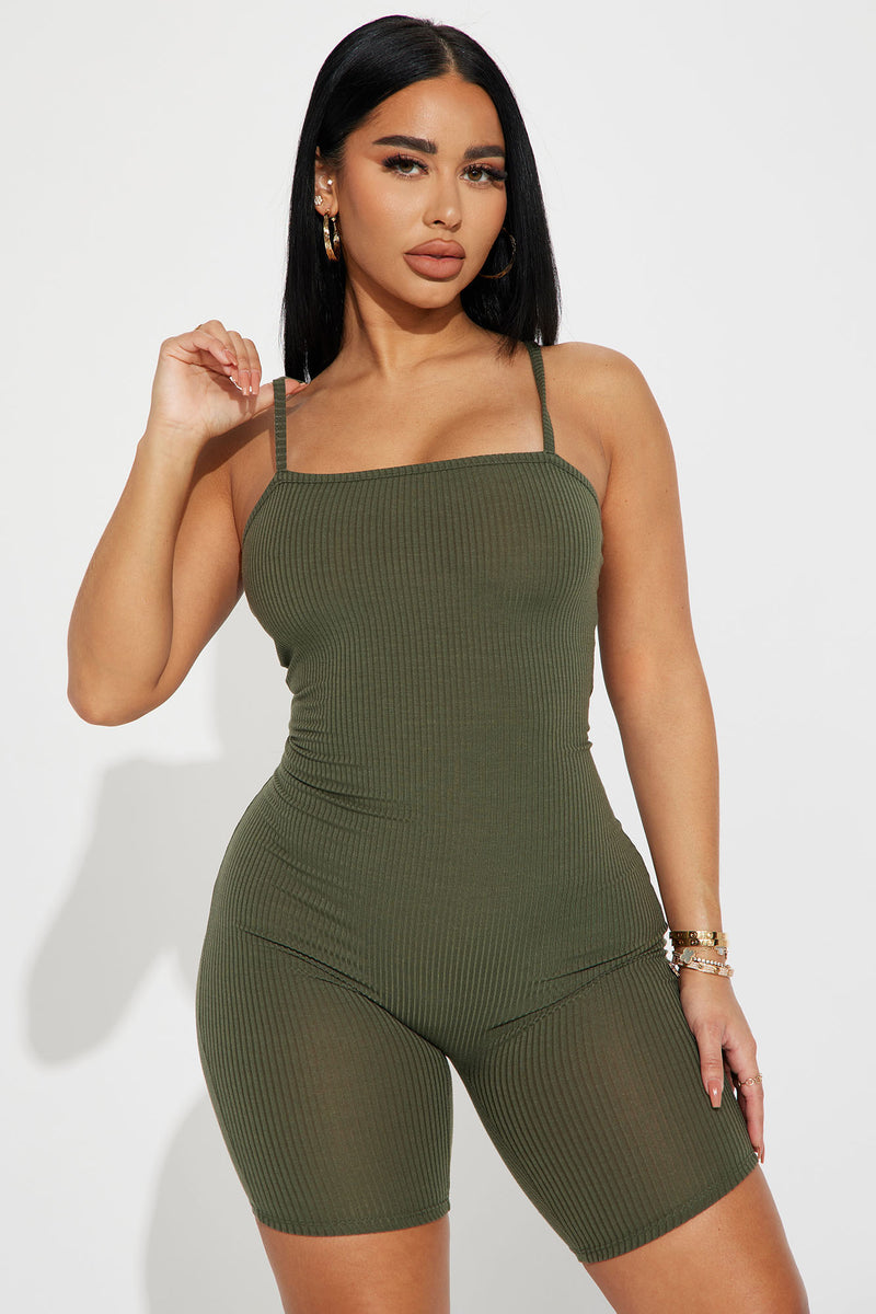 Cearra Romper Olive Fashion Nova Rompers Fashion Nova