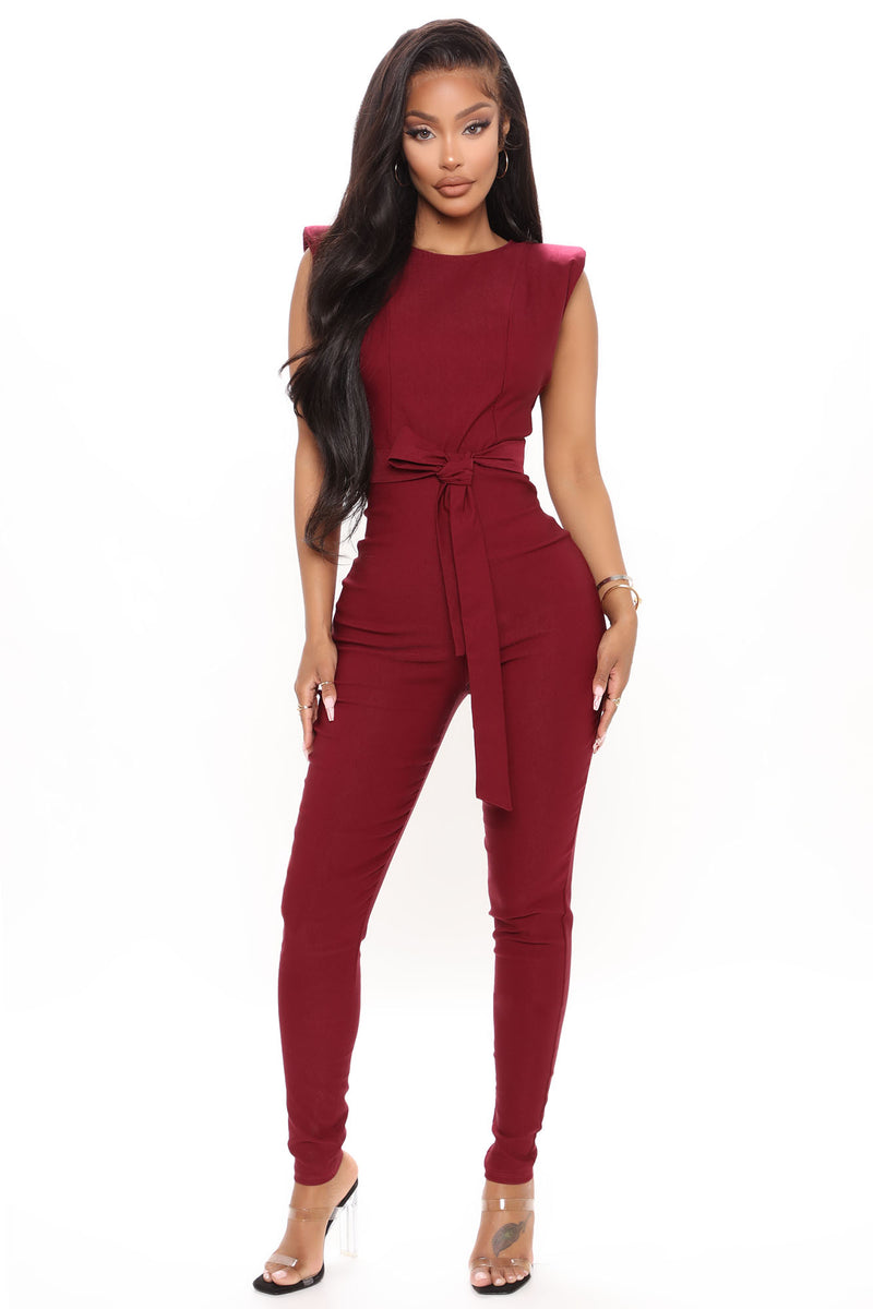 Burgundy jumpsuit fashion nova new arrivals