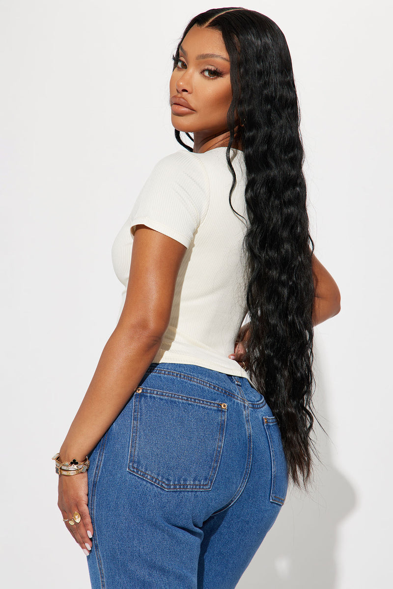 Stacie Double Lined Ribbed Top - Cream | Fashion Nova, Basic Tops ...