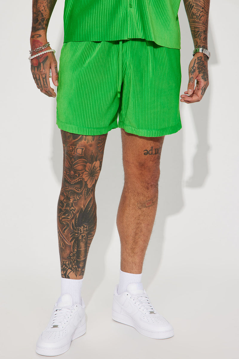 Stacks Textured Shorts Green Fashion Nova, Mens Shorts Fashion Nova