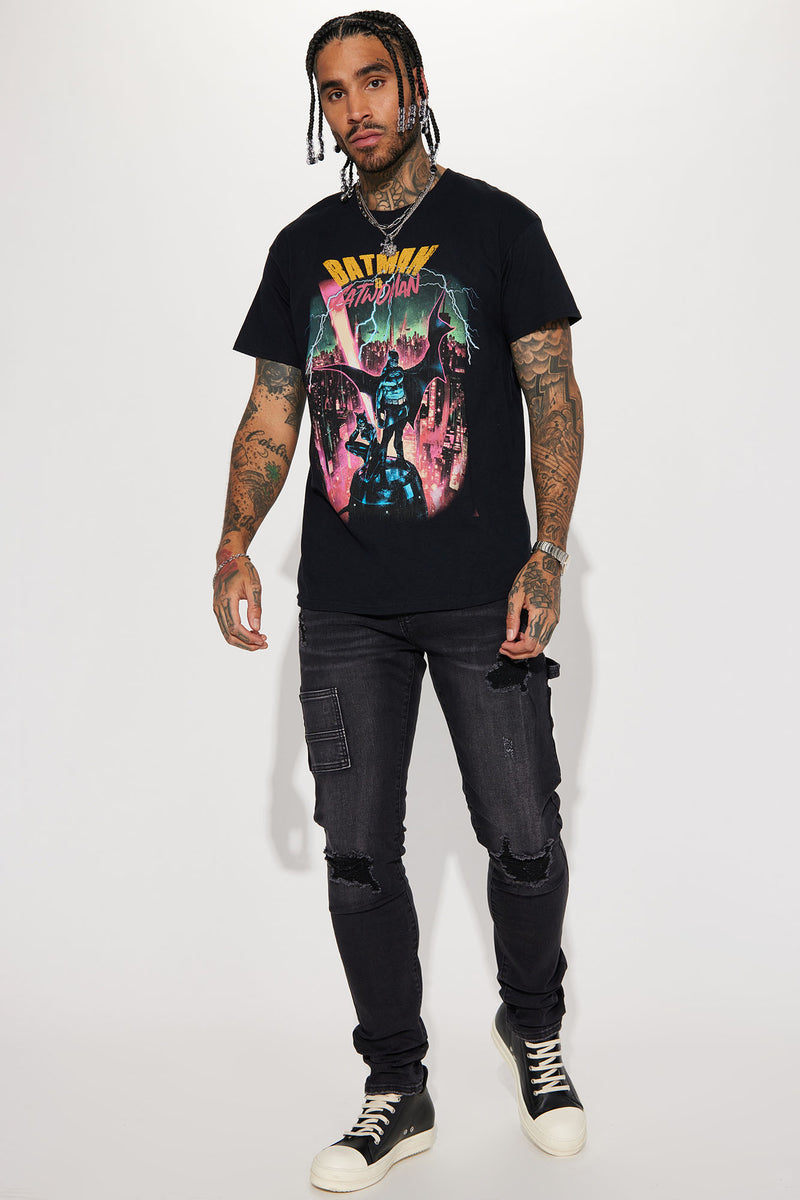 Batman And Catwoman Tag Team Short Sleeve Tee Black Fashion Nova