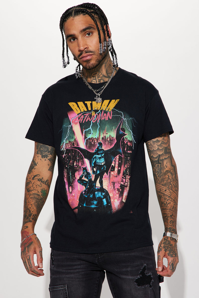 Batman And Catwoman Tag Team Short Sleeve Tee Black Fashion Nova