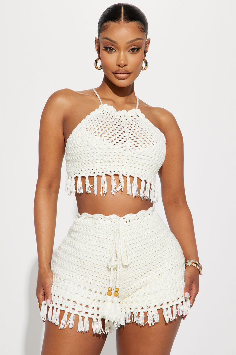 Crochet top and shorts new arrivals