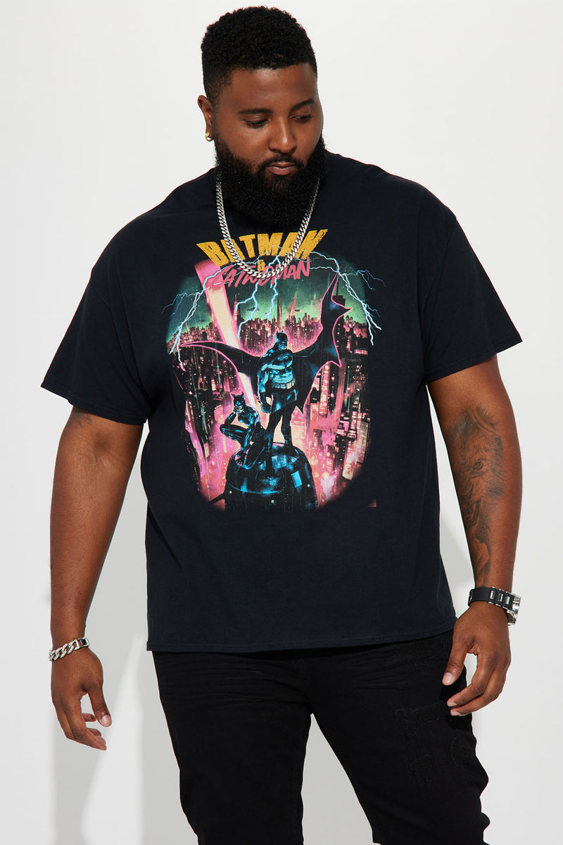 Batman And Catwoman Tag Team Short Sleeve Tee Black Fashion Nova